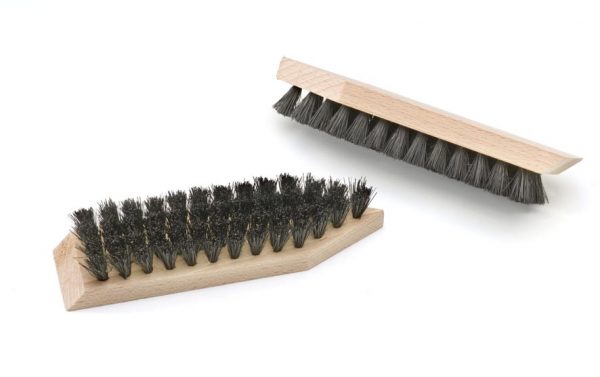 Zwei Große Schmutzbürste aus Holz mit Kokosfasern schwarz