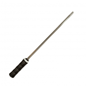Achse für Rotorbürsten mit schwarzem Griff.